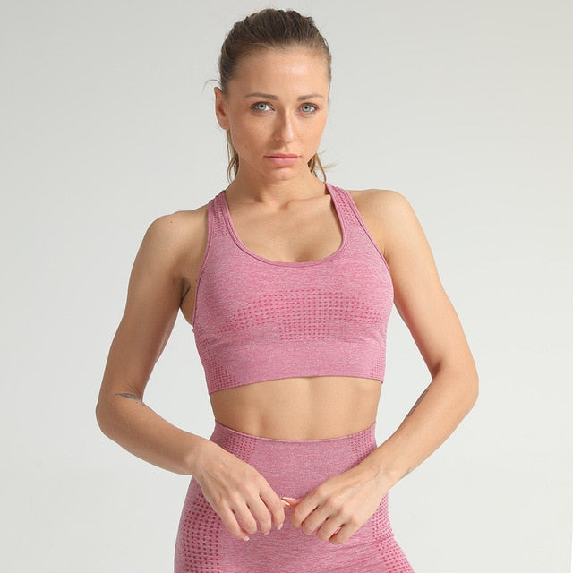 Seamless Active Wear Suit - Top & Leggings-UHXC-Wine Bra-L-United States-Urbanheer