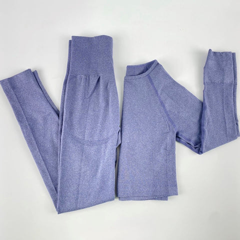 Autumn Yoga Set Women Gym Clothes Seamless Fitness Sportswear Tracksuit Long Sleeve Shirts Leggings Workout Clothing Outfits-UHXC-purple set-L-United States-Urbanheer