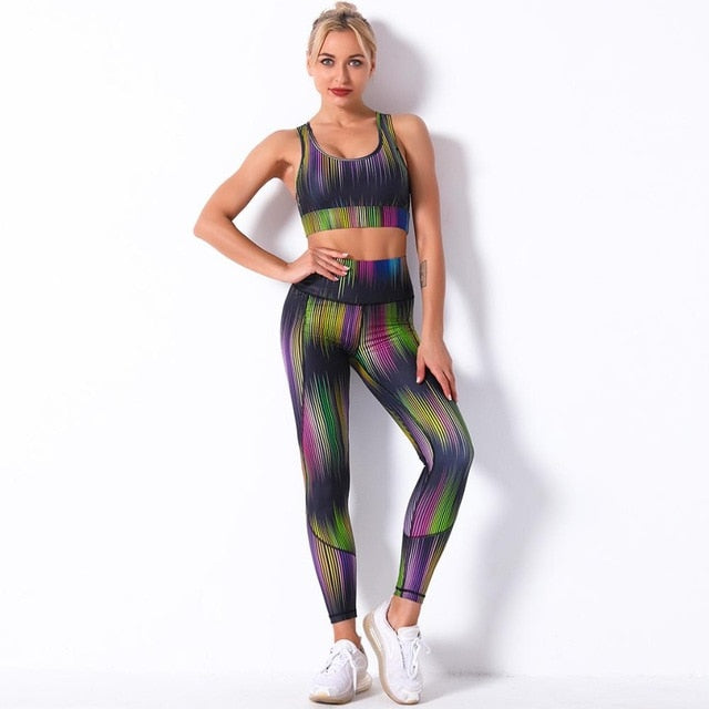 Seamless Yoga Suit - Crop Top & Leggings-UHXC-6257 set-L-United States-Urbanheer