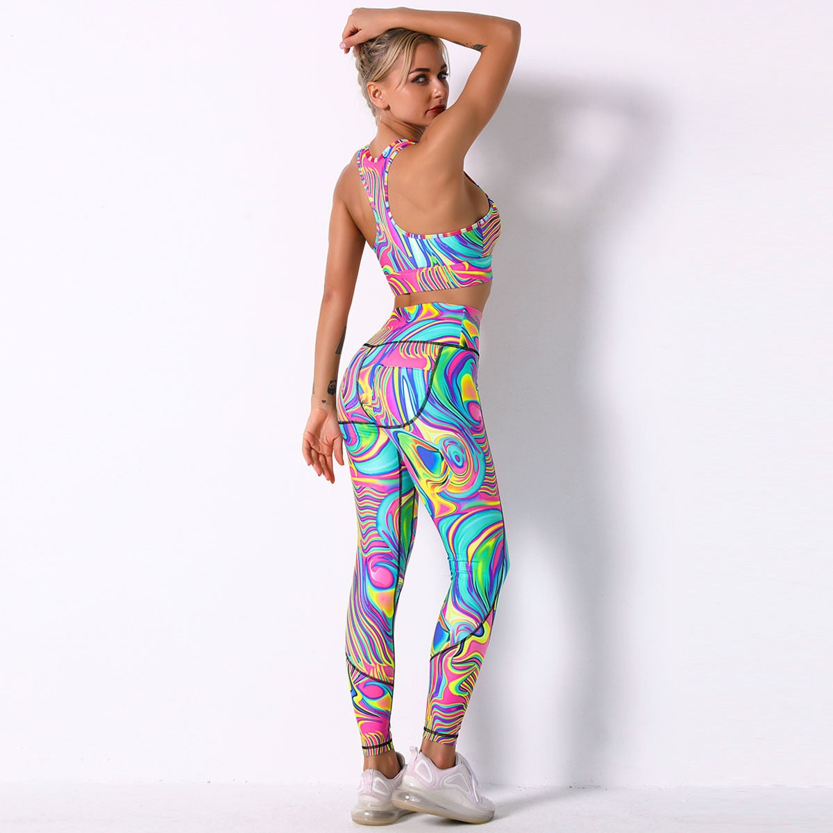 Seamless Yoga Suit - Crop Top & Leggings-UHXC-6259 set-L-United States-Urbanheer