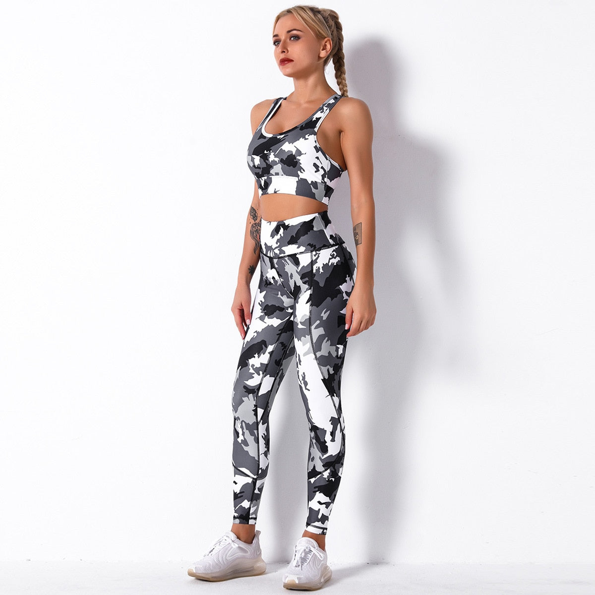 Seamless Yoga Suit - Crop Top & Leggings-UHXC-6259 set-L-United States-Urbanheer