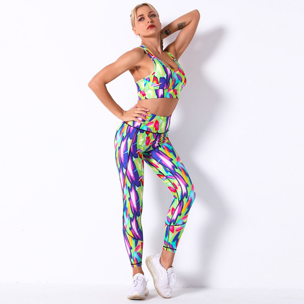 Seamless Yoga Suit - Crop Top & Leggings-UHXC-6259 set-L-United States-Urbanheer