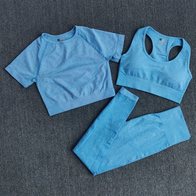 3Pcs Seamless Yoga Workout Set-UHXC-Blue-S-Urbanheer