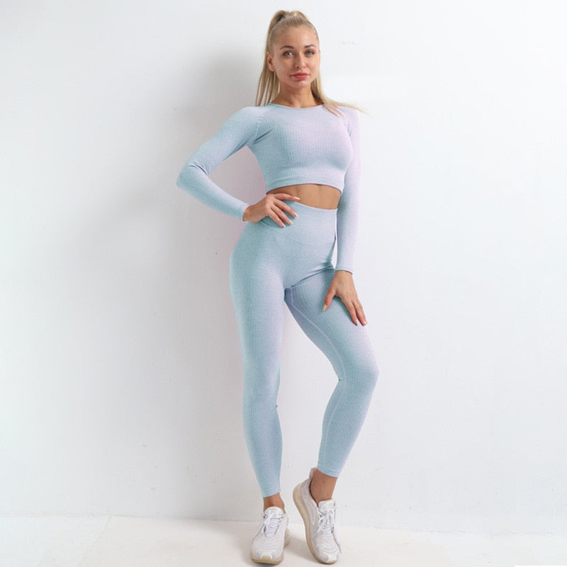Autumn Seamless Yoga Set High Strech-UHXC-blue set-L-United States-Urbanheer
