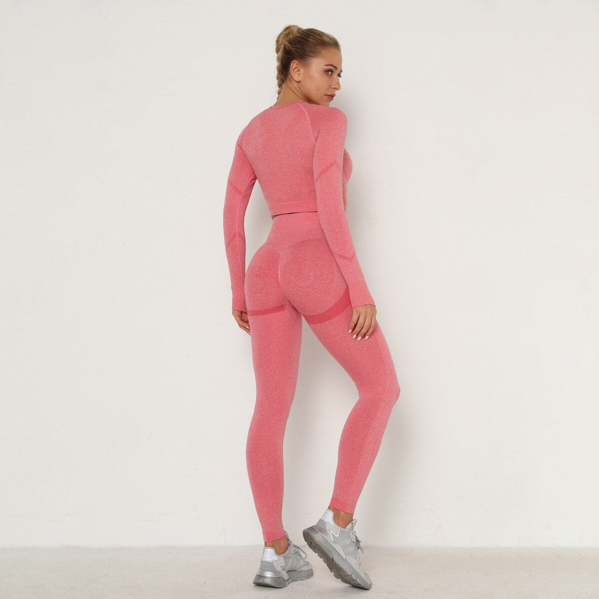 Active Crop Top & Leggings Suit-UHXC-watermelon red-L-United States-Urbanheer