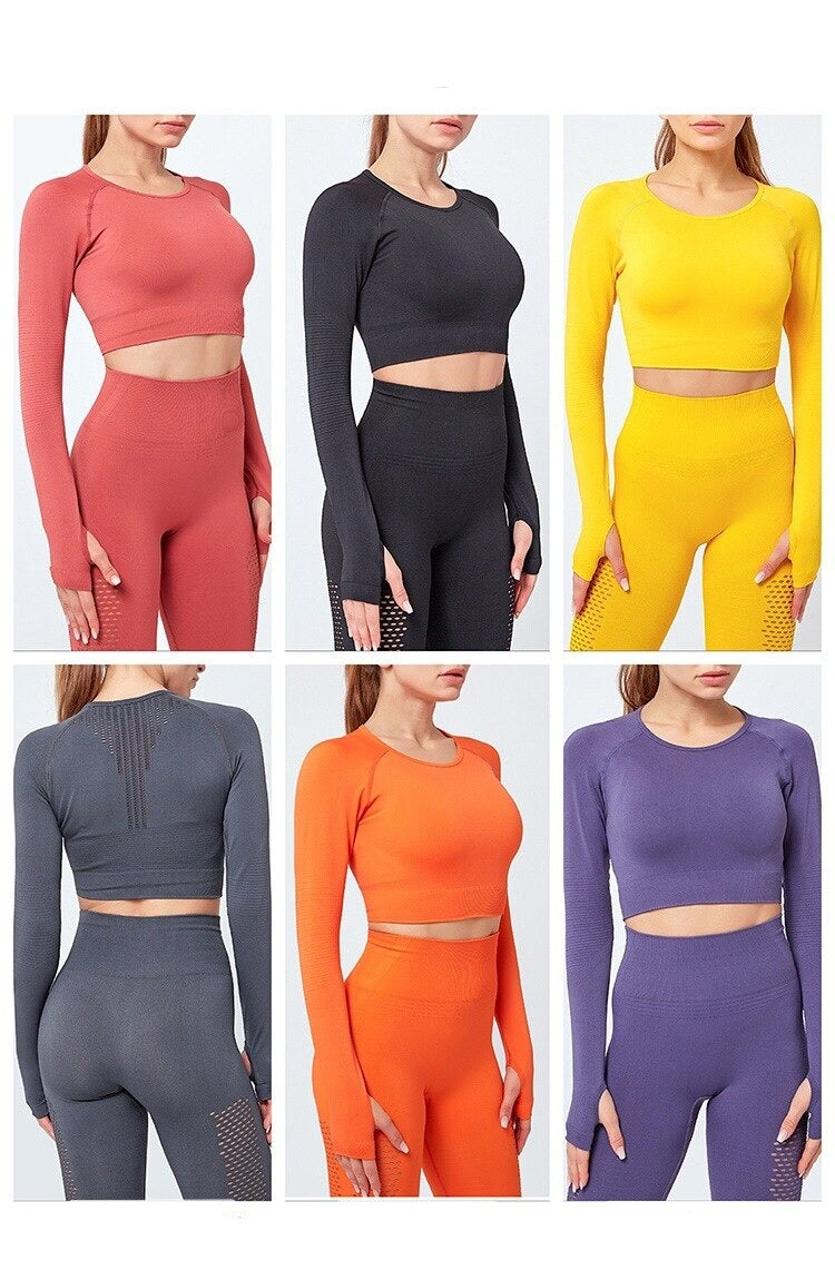 Active Crop Top & Leggings Suit-UHXC-blue pants-S-United States-Urbanheer