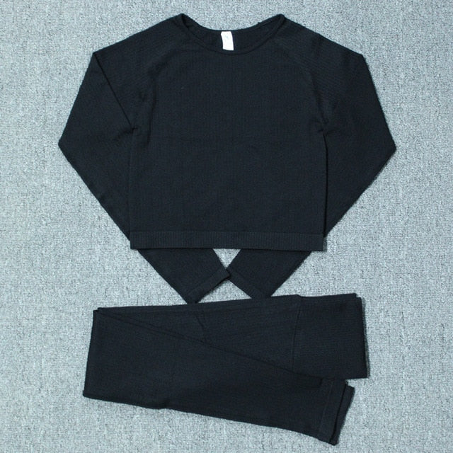 Active Crop Top & Leggings Suit-UHXC-black set-S-United States-Urbanheer