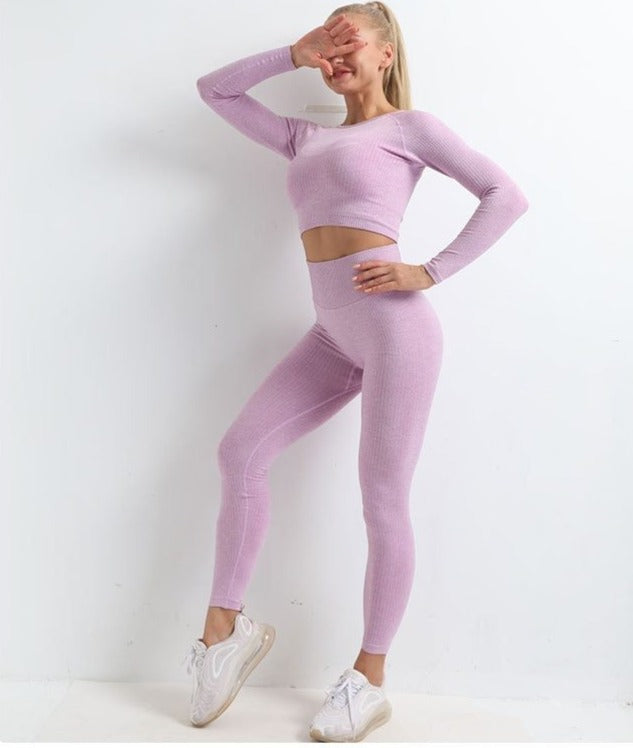 Active Crop Top & Leggings Suit-UHXC-purple-L-United States-Urbanheer