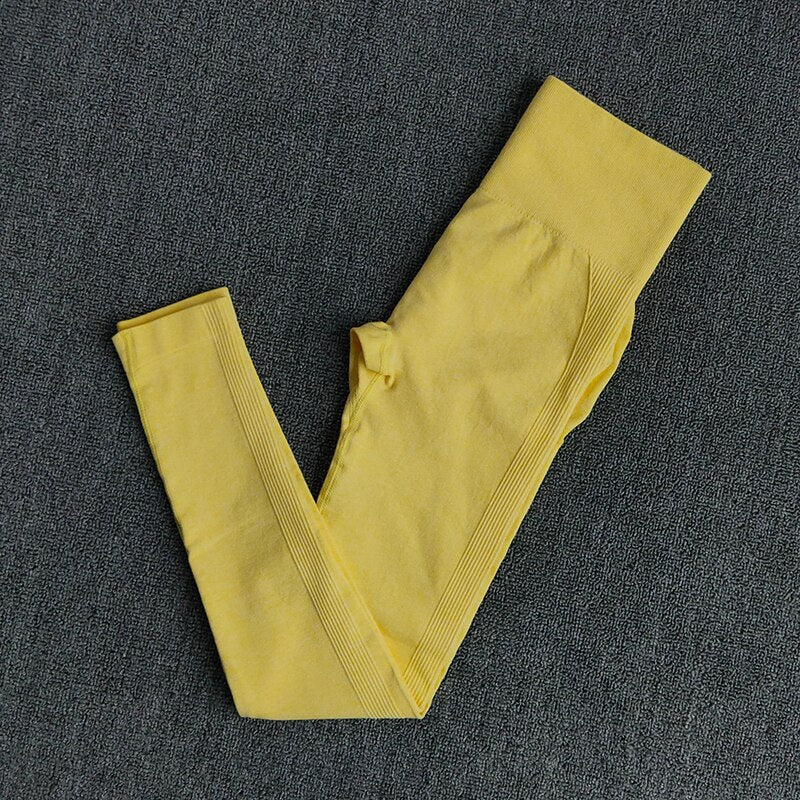 Active Crop Top & Leggings Suit-UHXC-yellow set-M-United States-Urbanheer