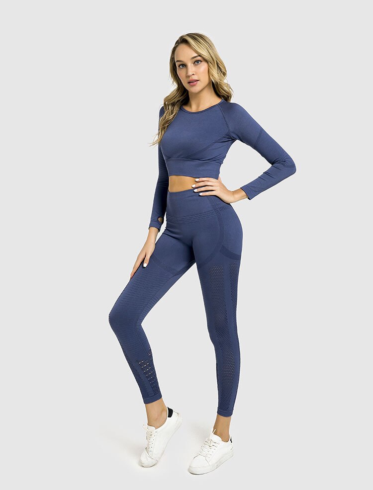 Active Crop Top & Leggings Suit-UHXC-blue shirt-M-United States-Urbanheer