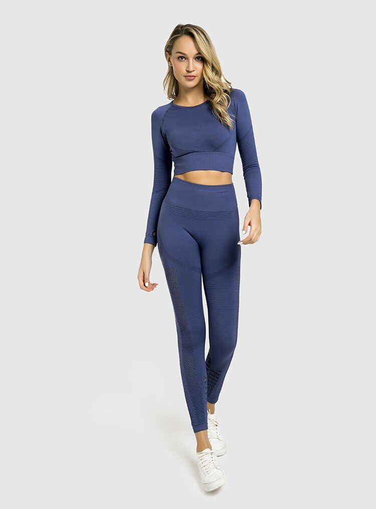 Active Crop Top & Leggings Suit-UHXC-blue shirt-M-United States-Urbanheer