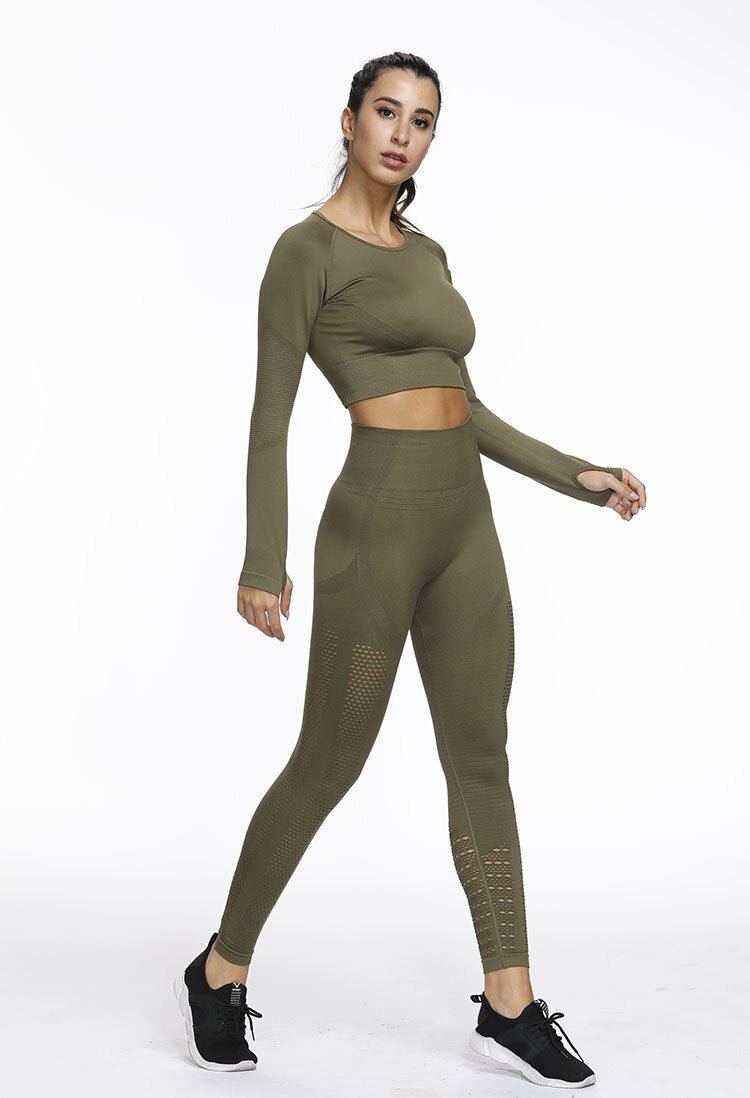 Active Crop Top & Leggings Suit-UHXC-blue shirt-M-United States-Urbanheer