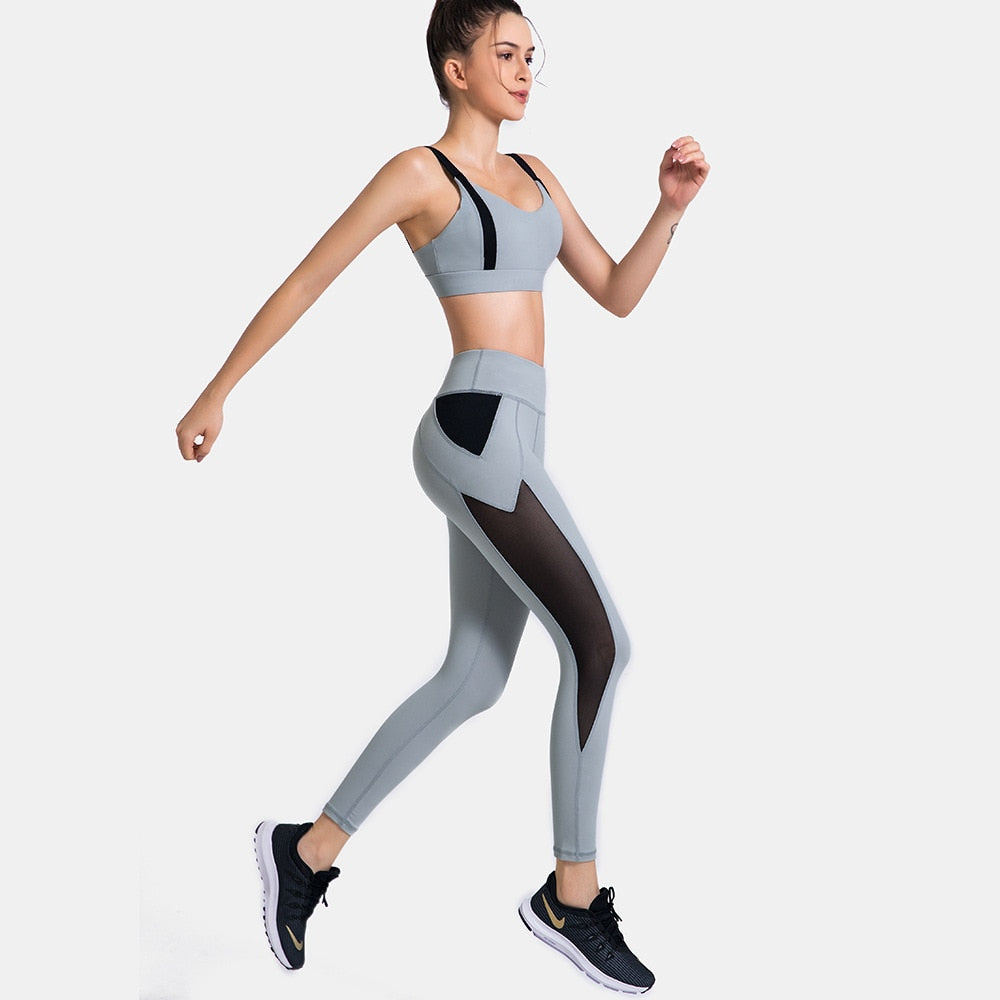 Active Crop Top & Leggings Suit-UHXC-gray set-L-United States-Urbanheer