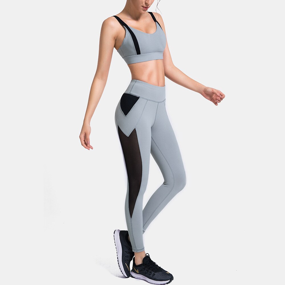 Active Crop Top & Leggings Suit-UHXC-gray set-L-United States-Urbanheer