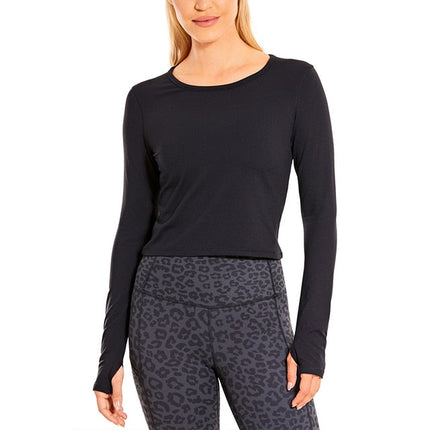 Women's Cropped Long Sleeve Athletic Top