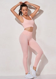 Active Crop Top & Leggings Suit-UHXC-BraPantsGray-M-Urbanheer