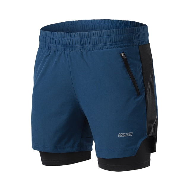 Running Shorts 2 In 1 Quick Dry-UHXA-black-XXL-Urbanheer