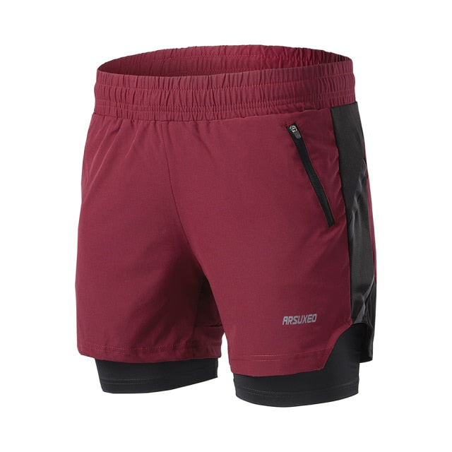 Running Shorts 2 In 1 Quick Dry-UHXA-gray-M-Urbanheer