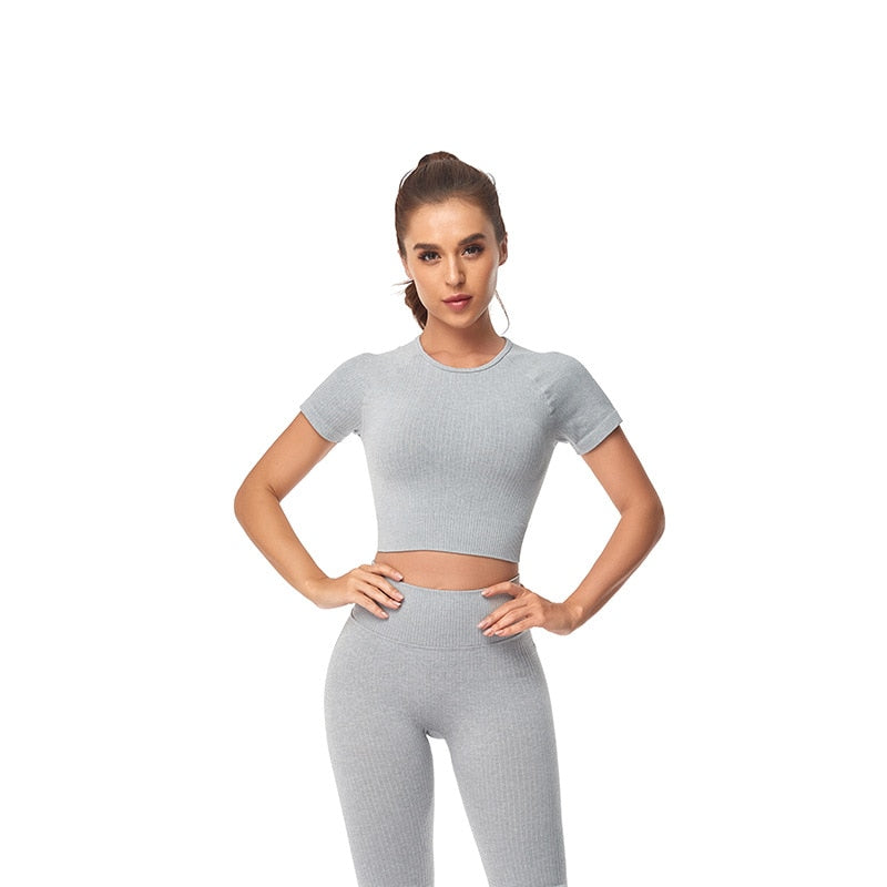 Seamless Active Wear Suit - Top & Leggings-UHXC-Purple-L(63-75KG)-Urbanheer