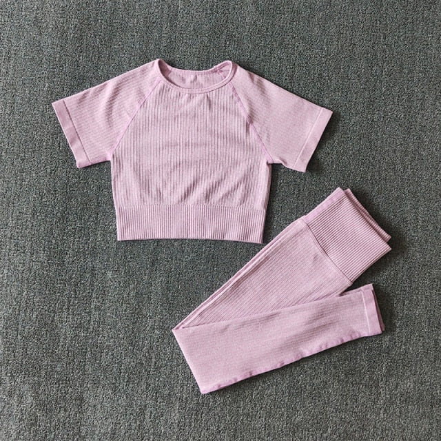 Seamless Active Wear Suit - Top & Leggings-UHXC-Purple-L(63-75KG)-Urbanheer