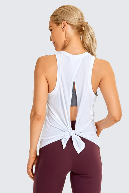 Women's Pima Cotton Tie Back Workout Top