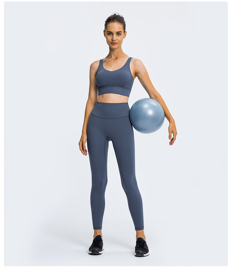 25" Sculpt Hidden Pocket Yoga Pants Sport Leggings Women'S High Waist Y-Type Hipline Workout Gym Athletic Leggings-UHXV-Ink Blue-4-Urbanheer