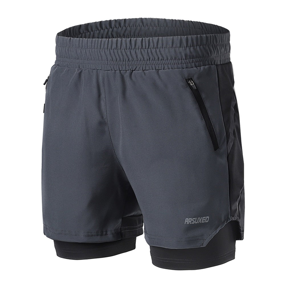 Running Shorts 2 In 1 Quick Dry-UHXA-black-XXL-Urbanheer