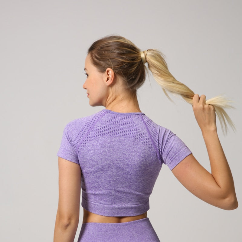 Women Seamless Yoga Shirt-UHXC-Wine-S-Urbanheer