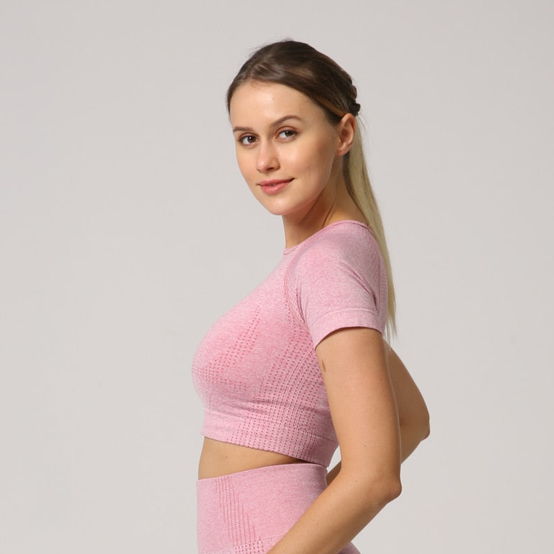 Women Seamless Yoga Shirt-UHXC-Wine-S-Urbanheer