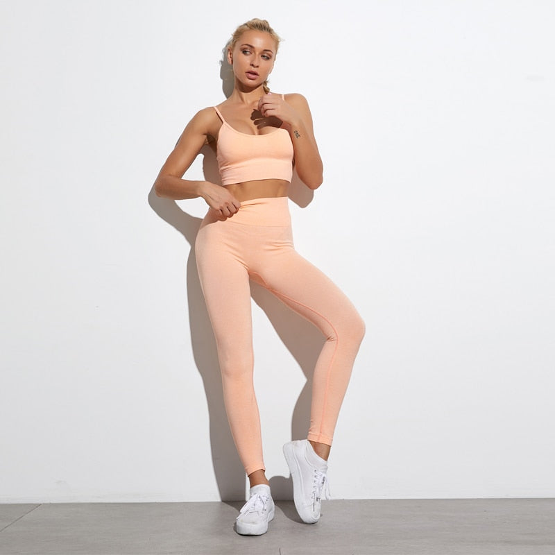 Active Crop Top & Shorts Suit-Clothing - Women-UHXA-BraShirtsPantsWhite-L-Urbanheer
