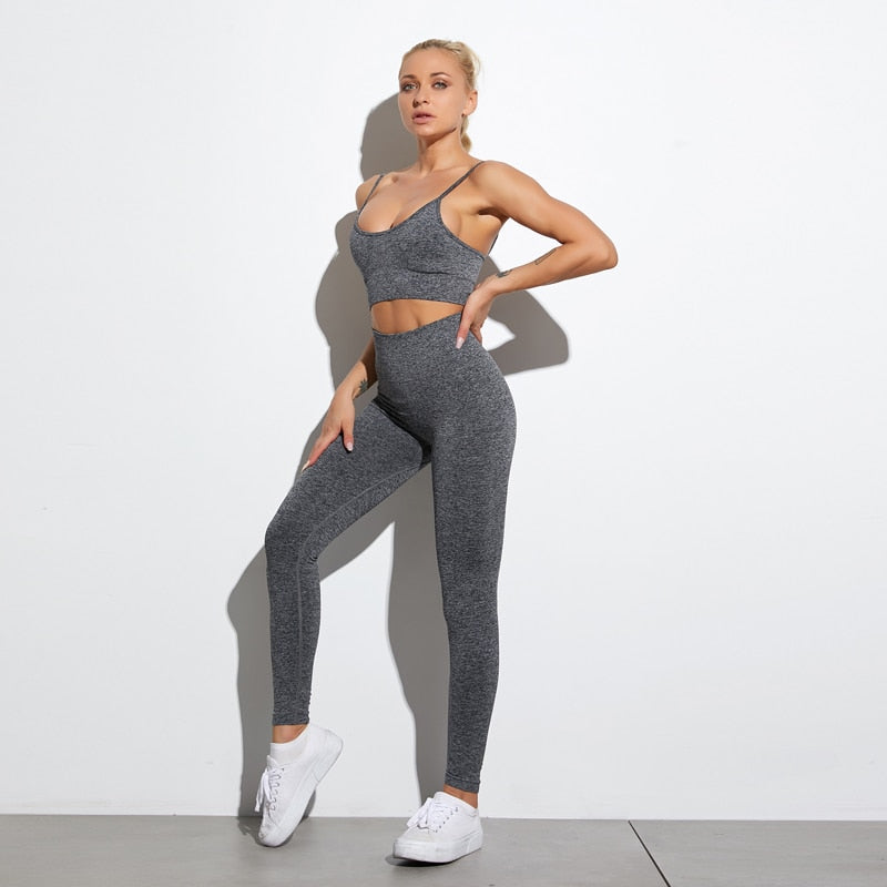 Active Crop Top & Shorts Suit-Clothing - Women-UHXA-BraShirtsPantsWhite-L-Urbanheer