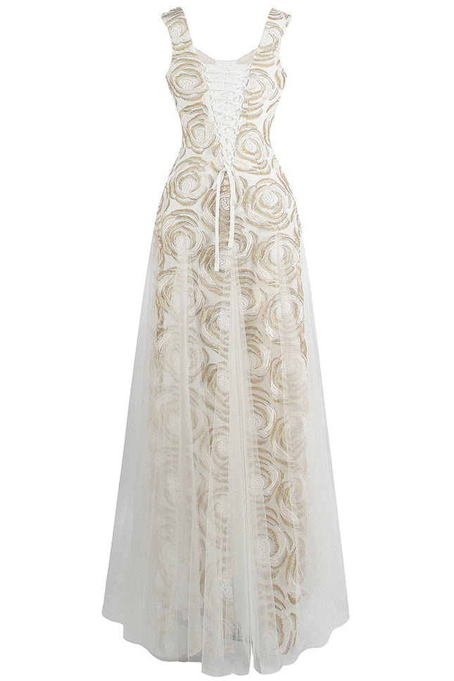 Women'S Prom Dresses Long A Line Embroidery-UHXV-Urbanheer
