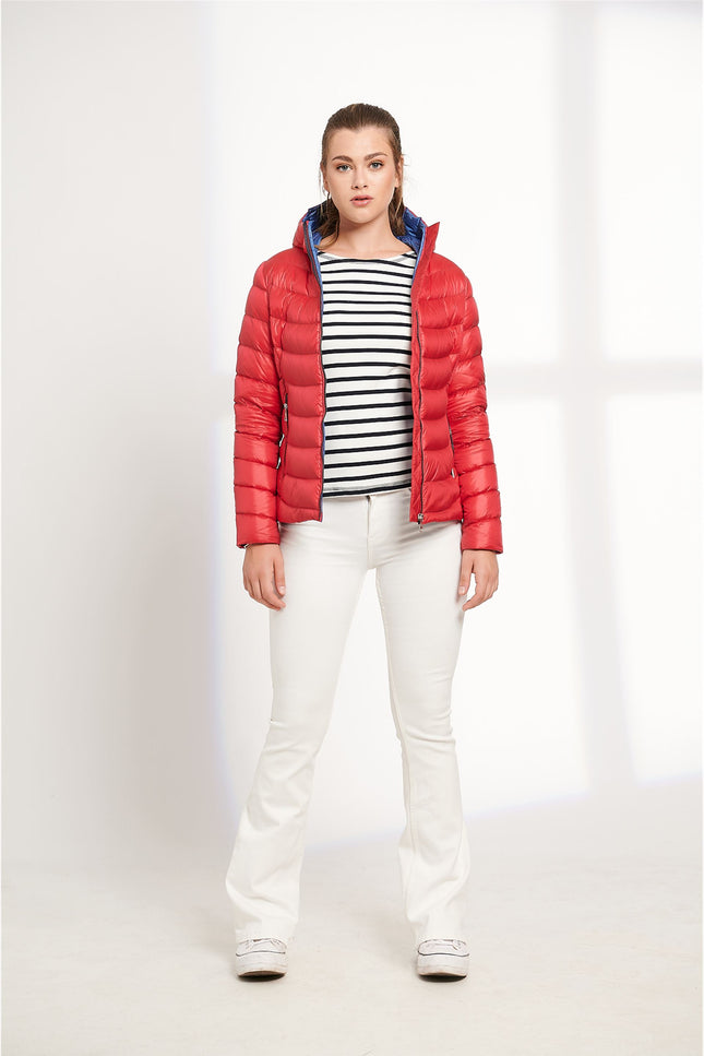 Clarise Puffer Women'S Jacket- Red-Henry Arroway-Urbanheer
