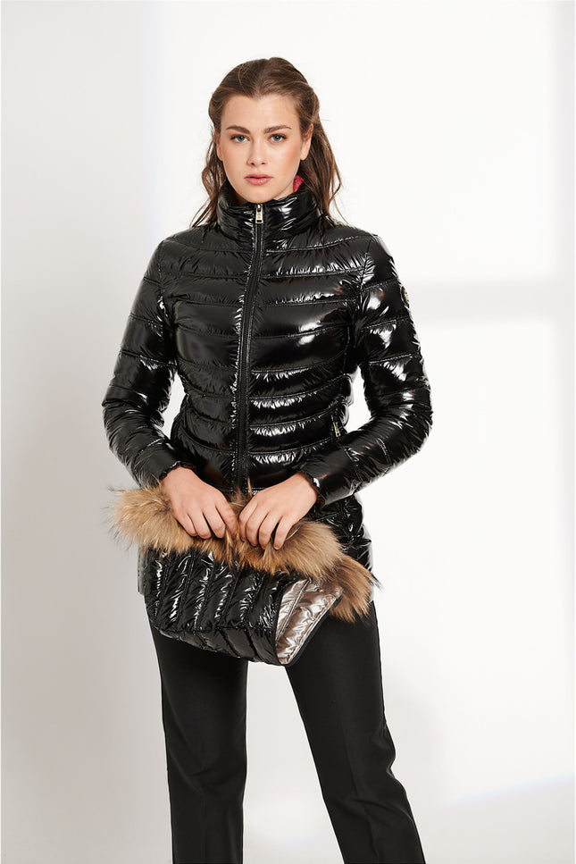 Black Lion Puffer Women Jacket-Clothing - Women-Henry Arroway-Urbanheer
