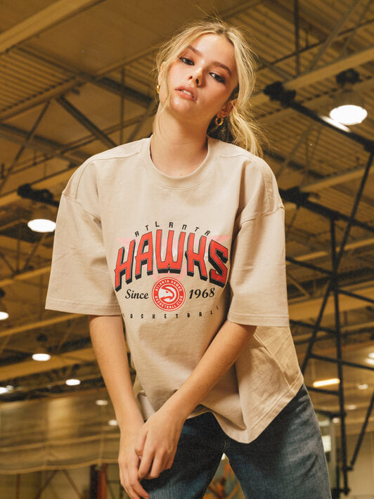 Atlanta Hawks Oversized Tee-oversized tee-QORE-S/M-Urbanheer