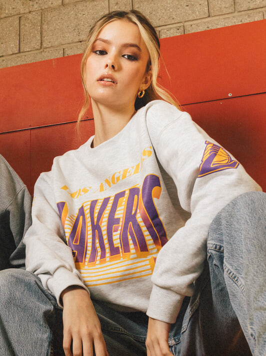 Los Angeles Lakers Crewneck-crewnecks-QORE-S/M-Urbanheer