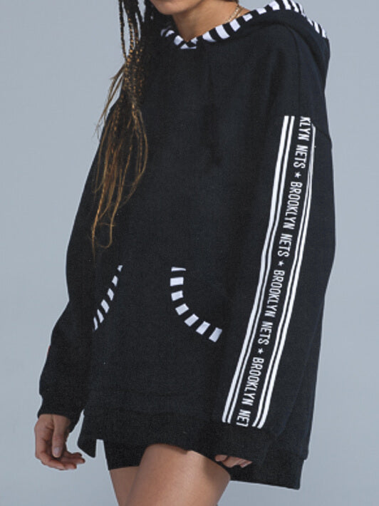 Brooklyn Nets Oversized Team Hoodie-perfectly oversized hoodie-Qore-M-Urbanheer