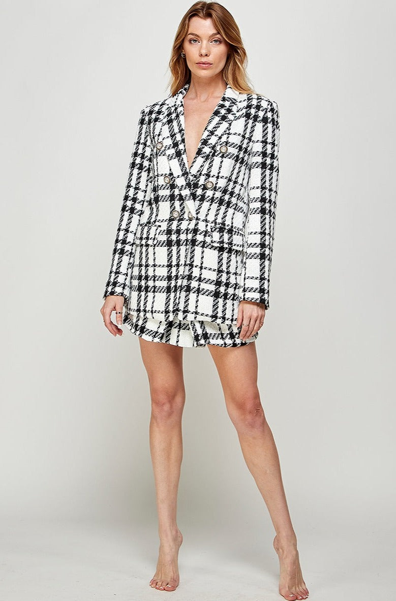 Luxy Elegant Plaid Blazer-LUXYUSA-S-Urbanheer
