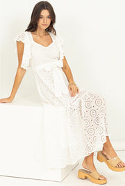 Be My Lover Eyelet Tie-Detail Maxi Dress-Street 360-S-Off White-Urbanheer