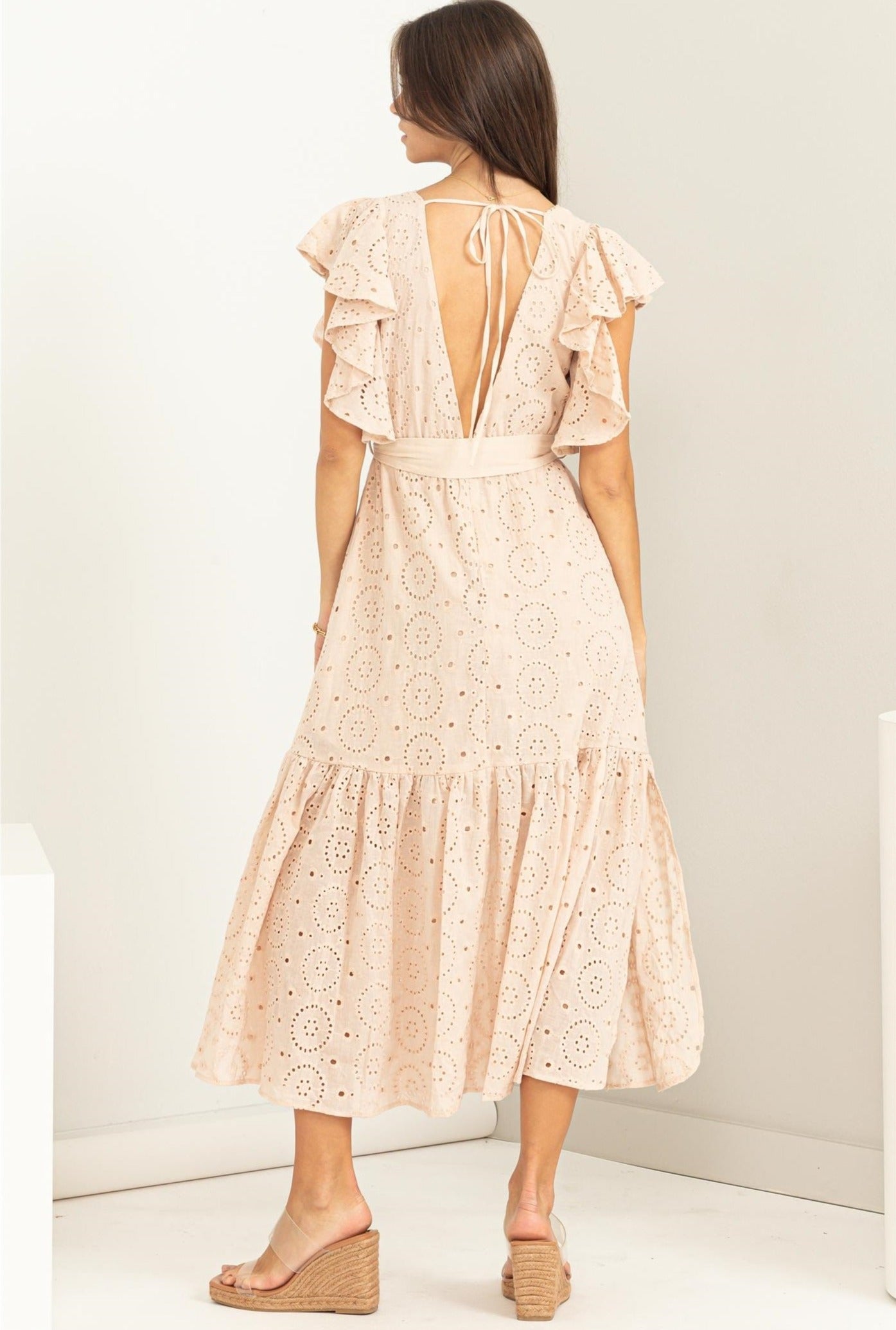 Be My Lover Eyelet Tie-Detail Maxi Dress-Street 360-S-Sand-Urbanheer