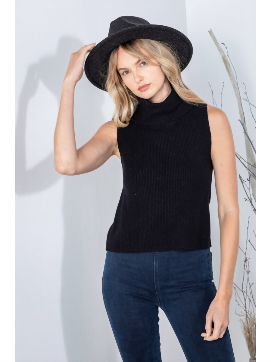 Turtle Neck Sweater Top - Black-REVEROF-S-Urbanheer