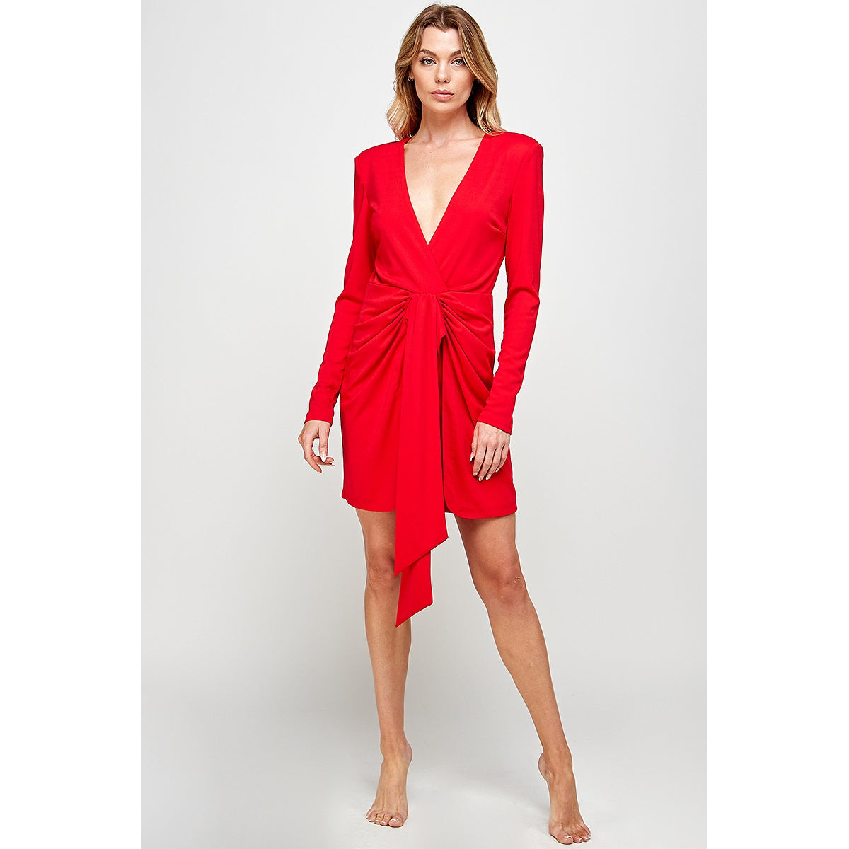 Open-Back Long Sleeve Dress-LUXYUSA-S-Urbanheer