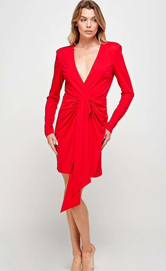 Open-Back Long Sleeve Dress-LUXYUSA-S-Urbanheer