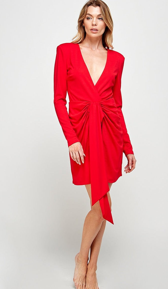 Open-Back Long Sleeve Dress-LUXYUSA-S-Urbanheer