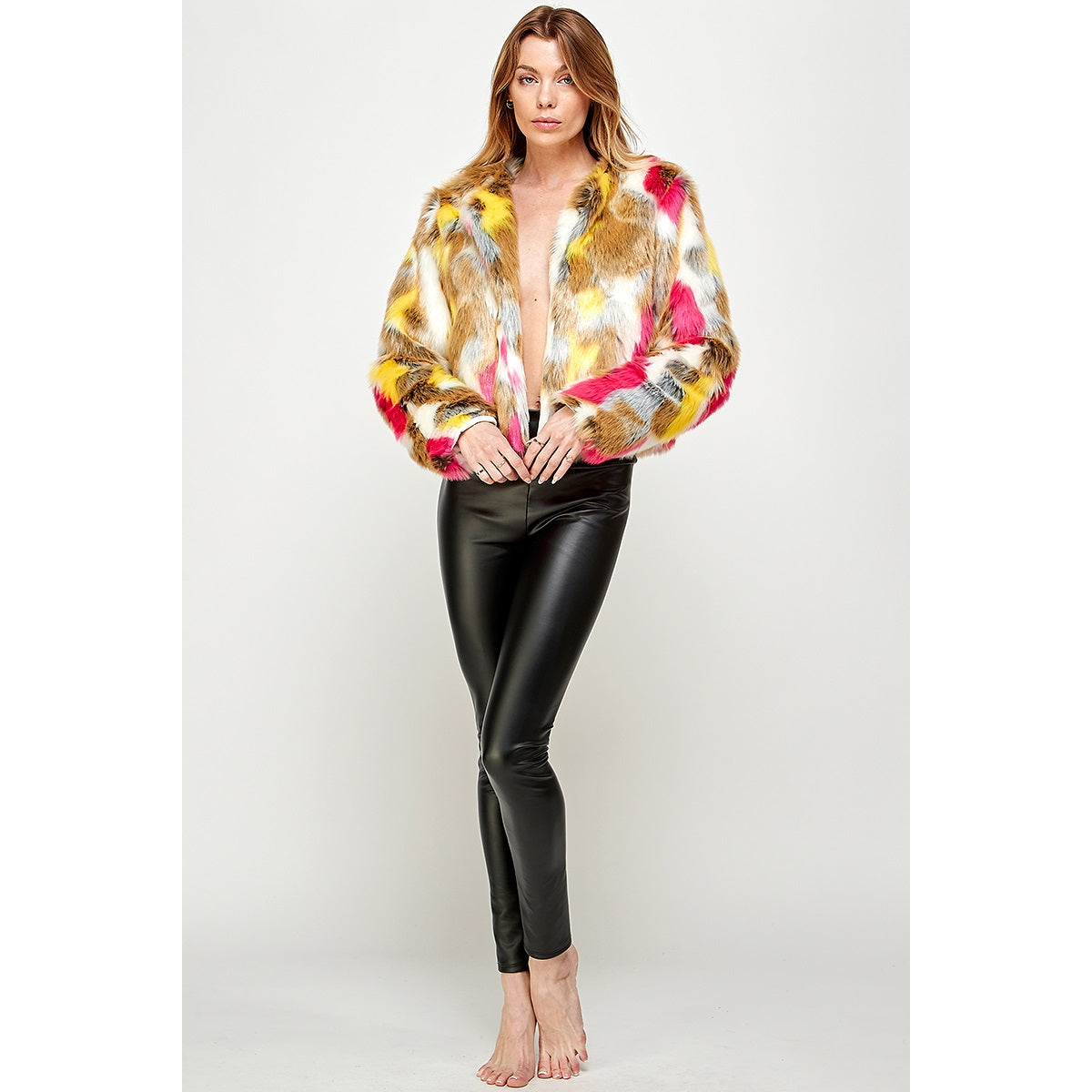 Luxy Faux Fur Blazer-LUXYUSA-S-Urbanheer