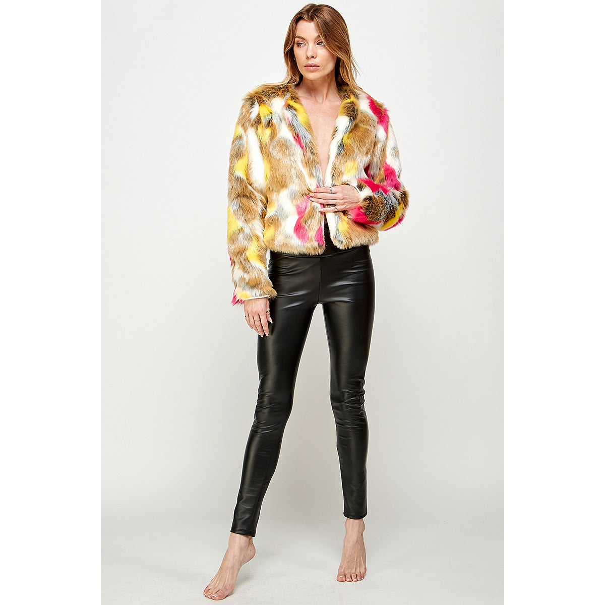 Luxy Faux Fur Blazer-LUXYUSA-S-Urbanheer