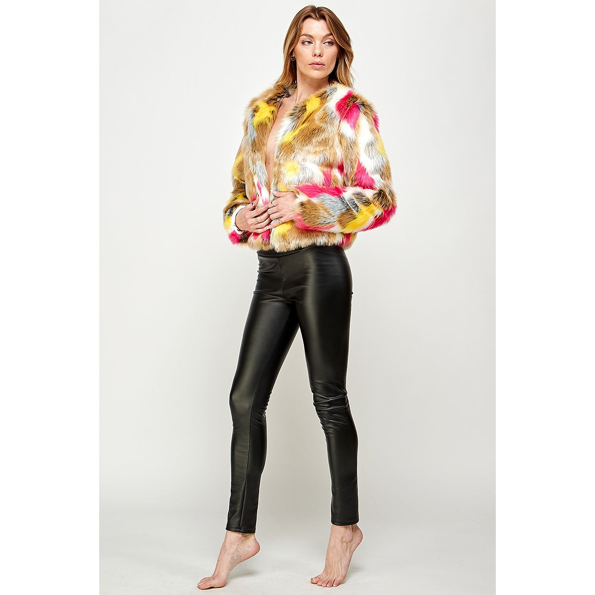 Luxy Faux Fur Blazer-LUXYUSA-S-Urbanheer