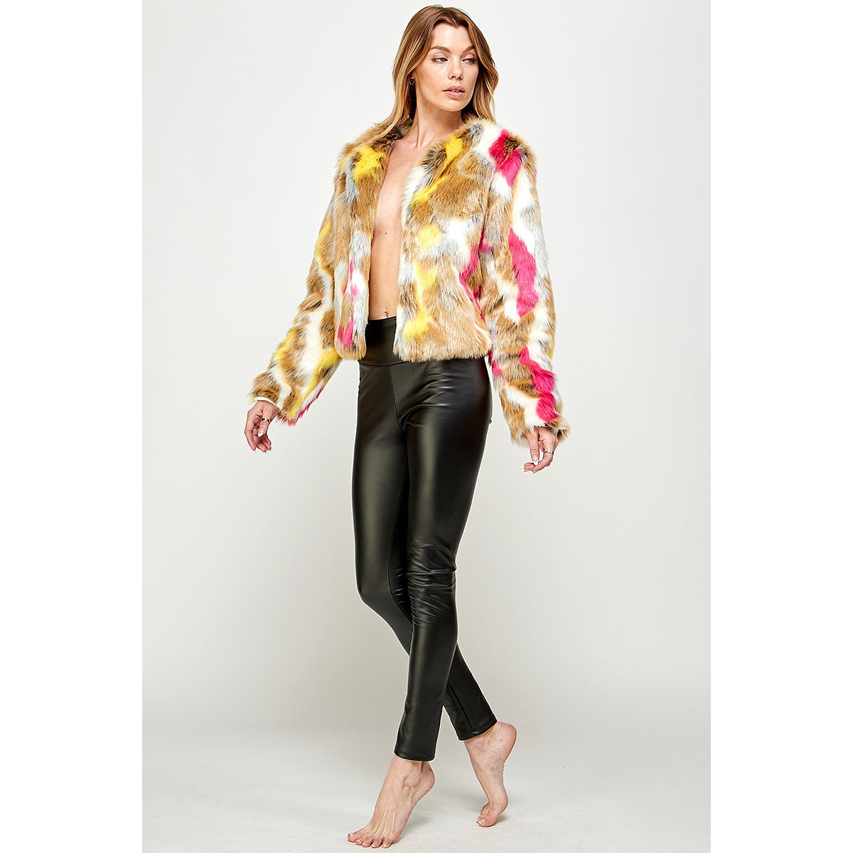 Luxy Faux Fur Blazer-LUXYUSA-S-Urbanheer