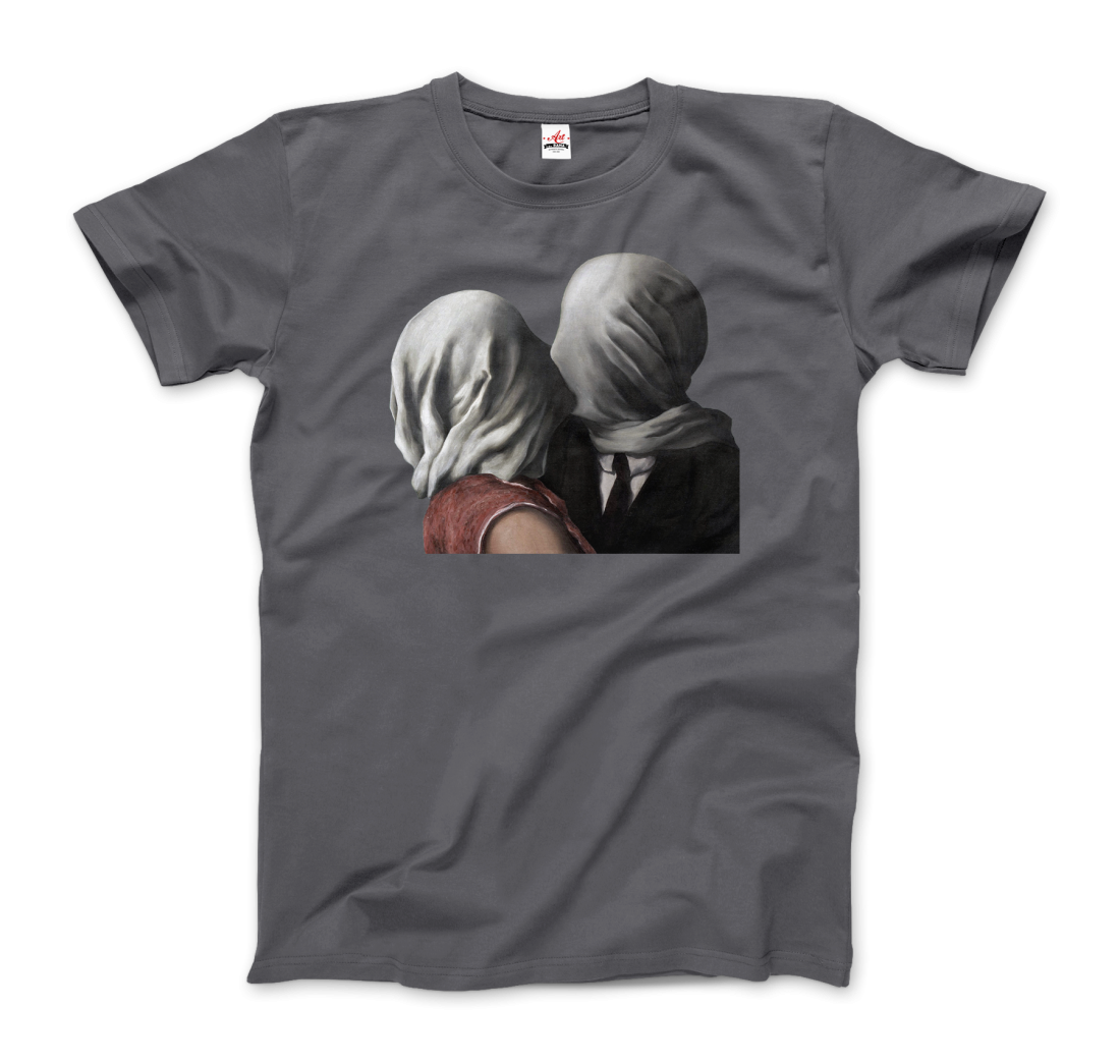 Rene Magritte The Lovers Ii (1928) Artwork T-Shirt-Art-O-Rama Shop-Women (Fitted)-White-S-Urbanheer