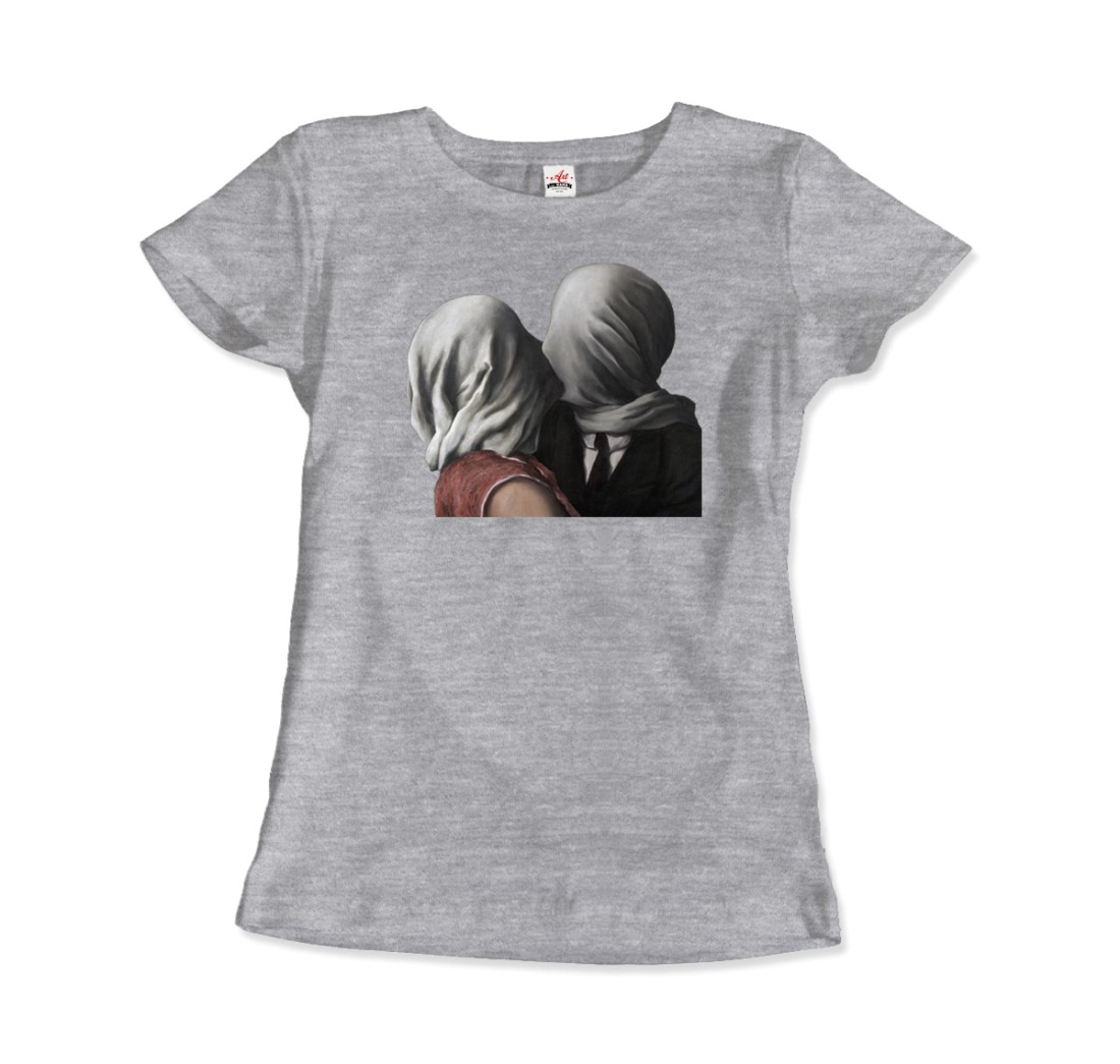 Rene Magritte The Lovers Ii (1928) Artwork T-Shirt-Art-O-Rama Shop-Men (Unisex)-White-S-Urbanheer